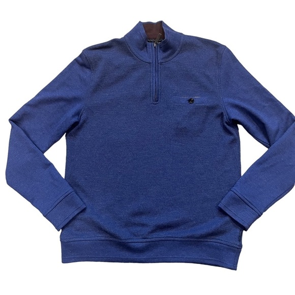 Ted Baker London Mens Size 4 pullover Quarter Zip mock Neck Sweater - Picture 1 of 7